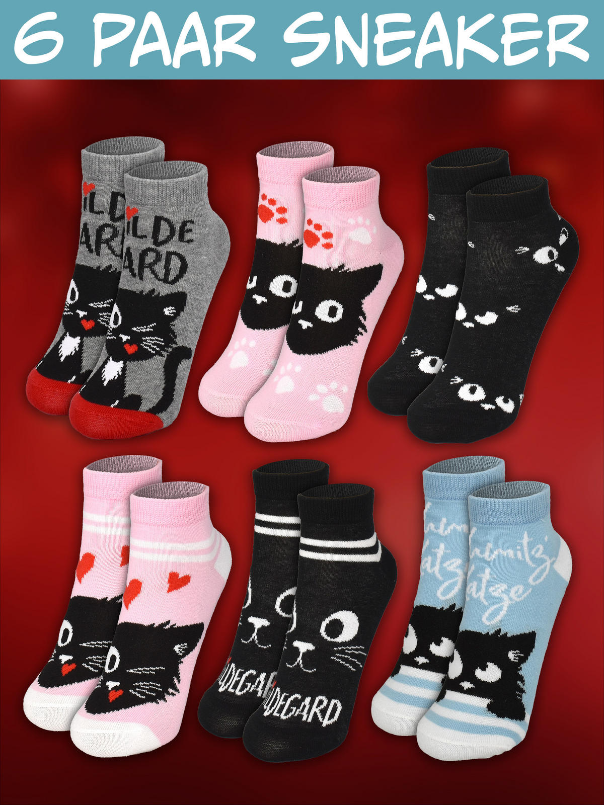 ADVENTSKALENDER Ralf Schmitz Hildegard mit 12 Paar Socken Größe 35-41 - Multicolor, Textil (37/5/26.5cm) - United Labels