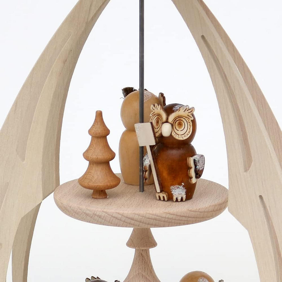 PYRAMIDE Eulenwald 20/24/35 cm - Multicolor, Holz (0.1/35/0.1cm) - Dekoteam24