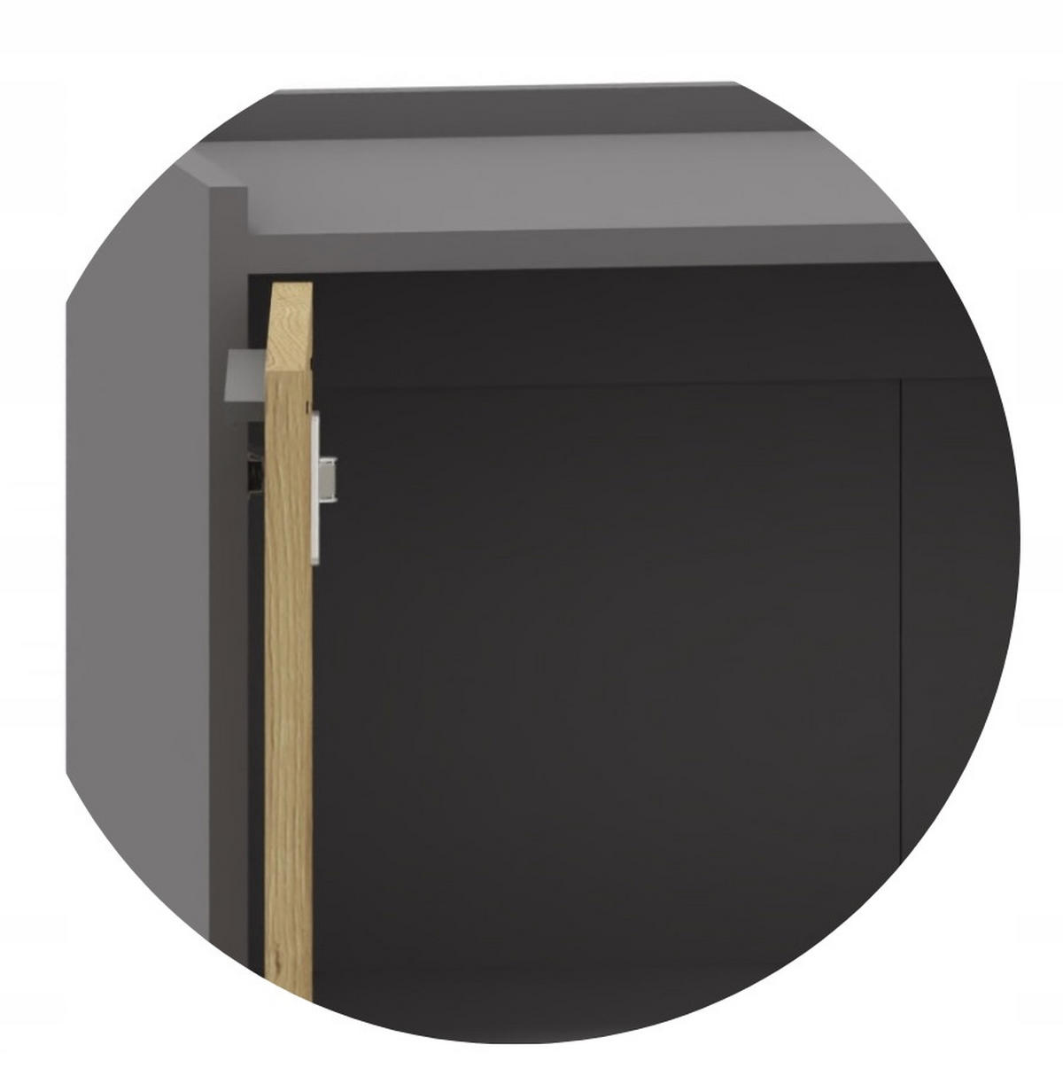 KOMMODE ALTIVO COM 70 2D Anthrazit-Artisan Eiche 68,8/35,9/80,6 cm - Anthrazit/Eiche Artisan, Holzwerkstoff (68.8/80.6/35.9cm) - Matkam Möbel