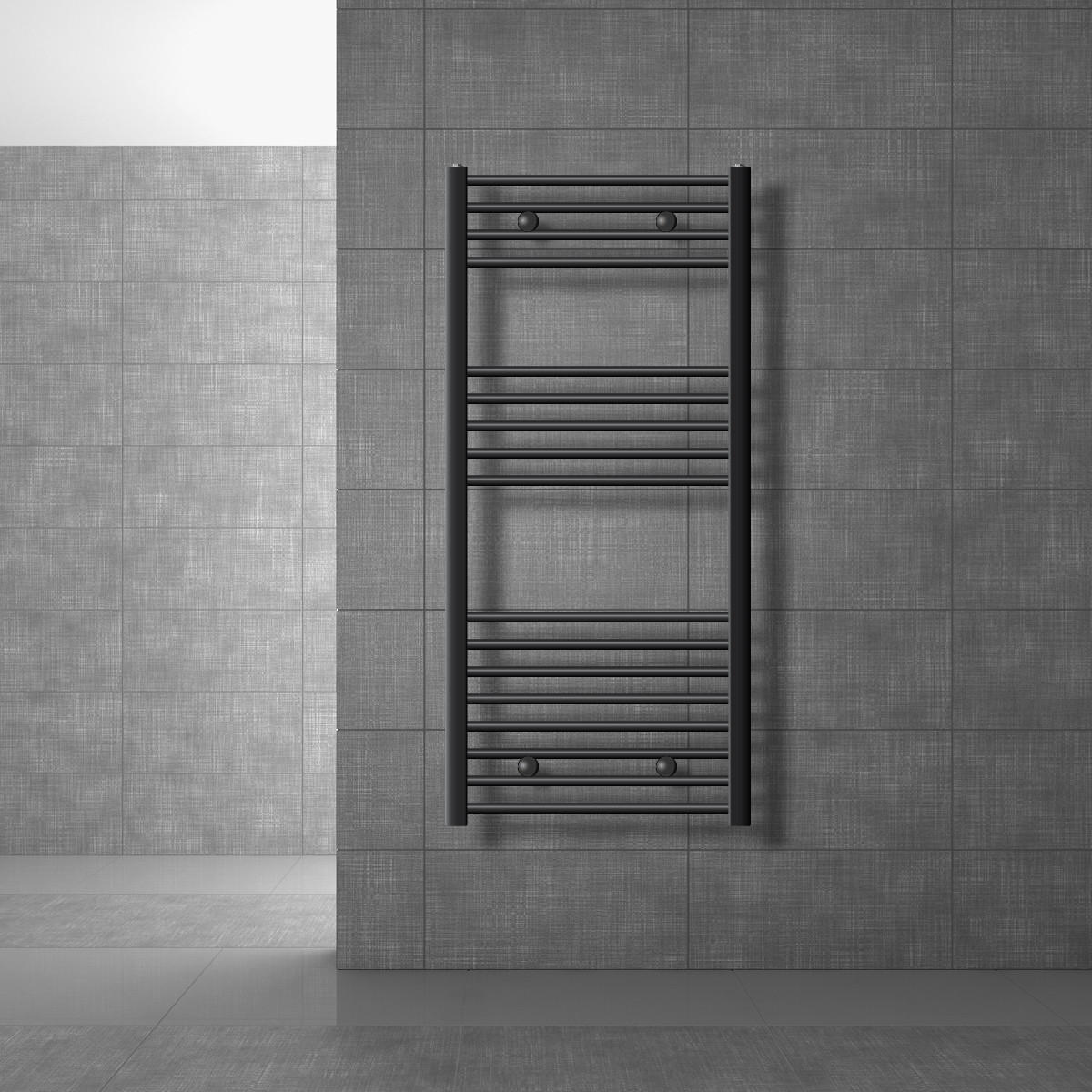 BADHEIZKÖRPER elektrisch Sahara 600x1200 mm Anthrazit gerade mit Heizstab 1200W Digital - Anthrazit, Metall (60/120/3cm) - LuxeBath