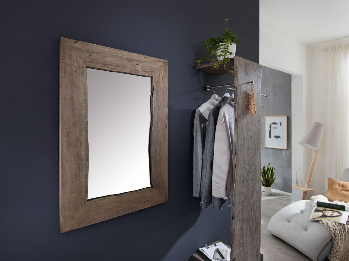 SPIEGEL Akazie 100x3x70 braun lackiert PURE ACACIA #813 - Braun, Holz (100/70/3cm) - Massivmoebel24