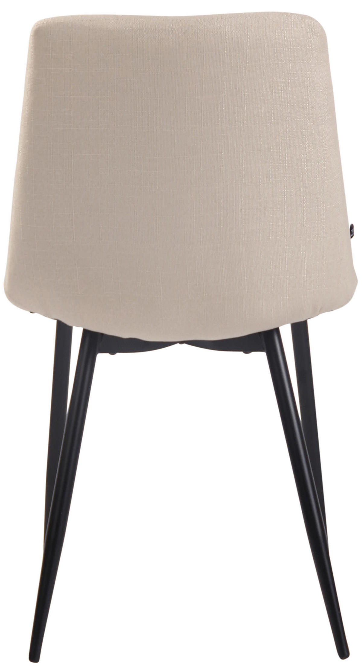 STUHL Stoff creme - Creme/Schwarz, Textil/Metall (45/83/57cm) - CLP