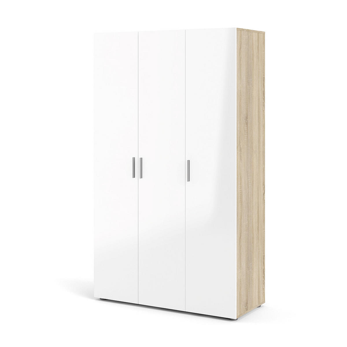 KLEIDERSCHRANK weiß - Eiche Wotan, Holzwerkstoff (118/201/50cm) - ebuy24