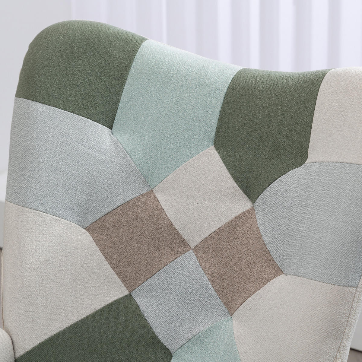 SCHAUKELSTUHL in Webstoff Multicolour - Multicolor, Metall (68/98/85cm) - Meubles Cosy