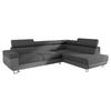 ECKSOFA Fonti, Seite: Rechts - Dunkelgrau, Holz/Textil (253/188cm) - MIRJAN24