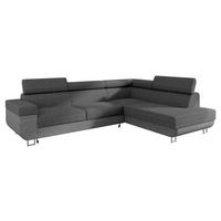ECKSOFA Fonti, Seite: Rechts - Dunkelgrau, Holz/Textil (253/188cm) - MIRJAN24