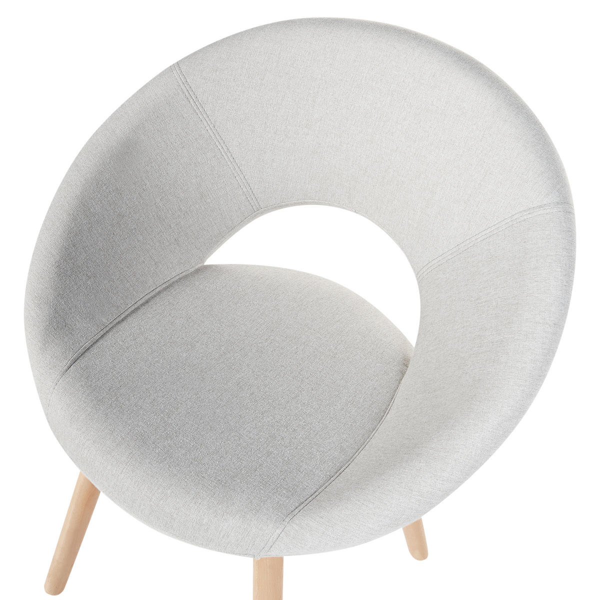 ESSZIMMERSTUHL 2er-Set Polsterbezug Grau Roslyn - Grau, Holz/Textil (66/80/45cm) - Beliani