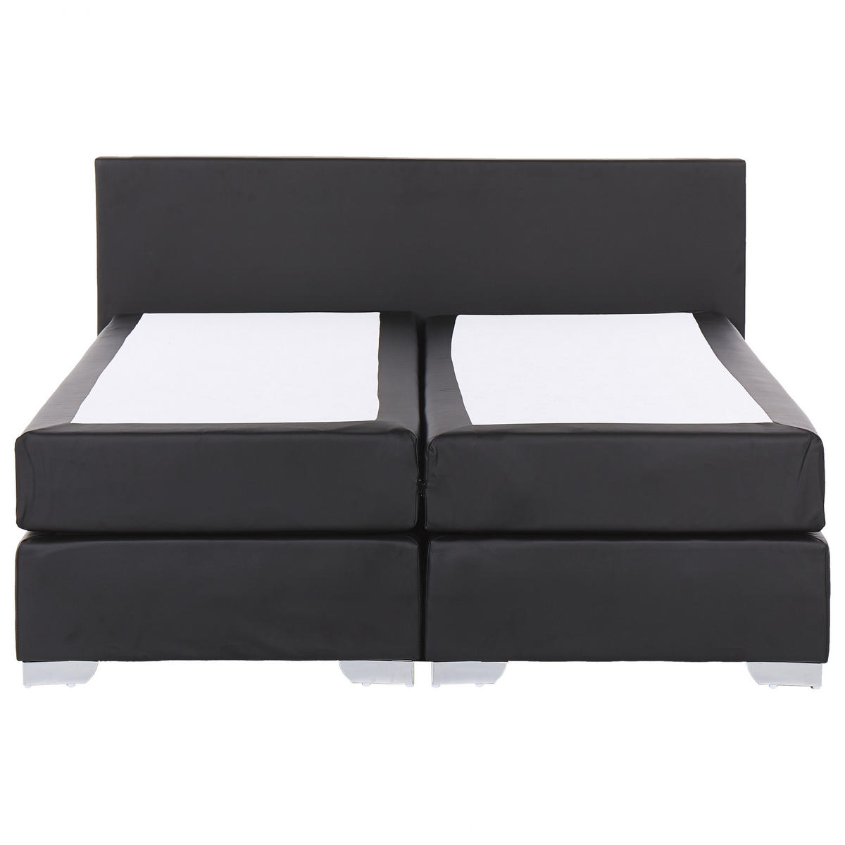 BOXSPRINGBETT 180/200cm Schwarz President - Schwarz, Kunststoff/Textil (180/200cm) - Beliani