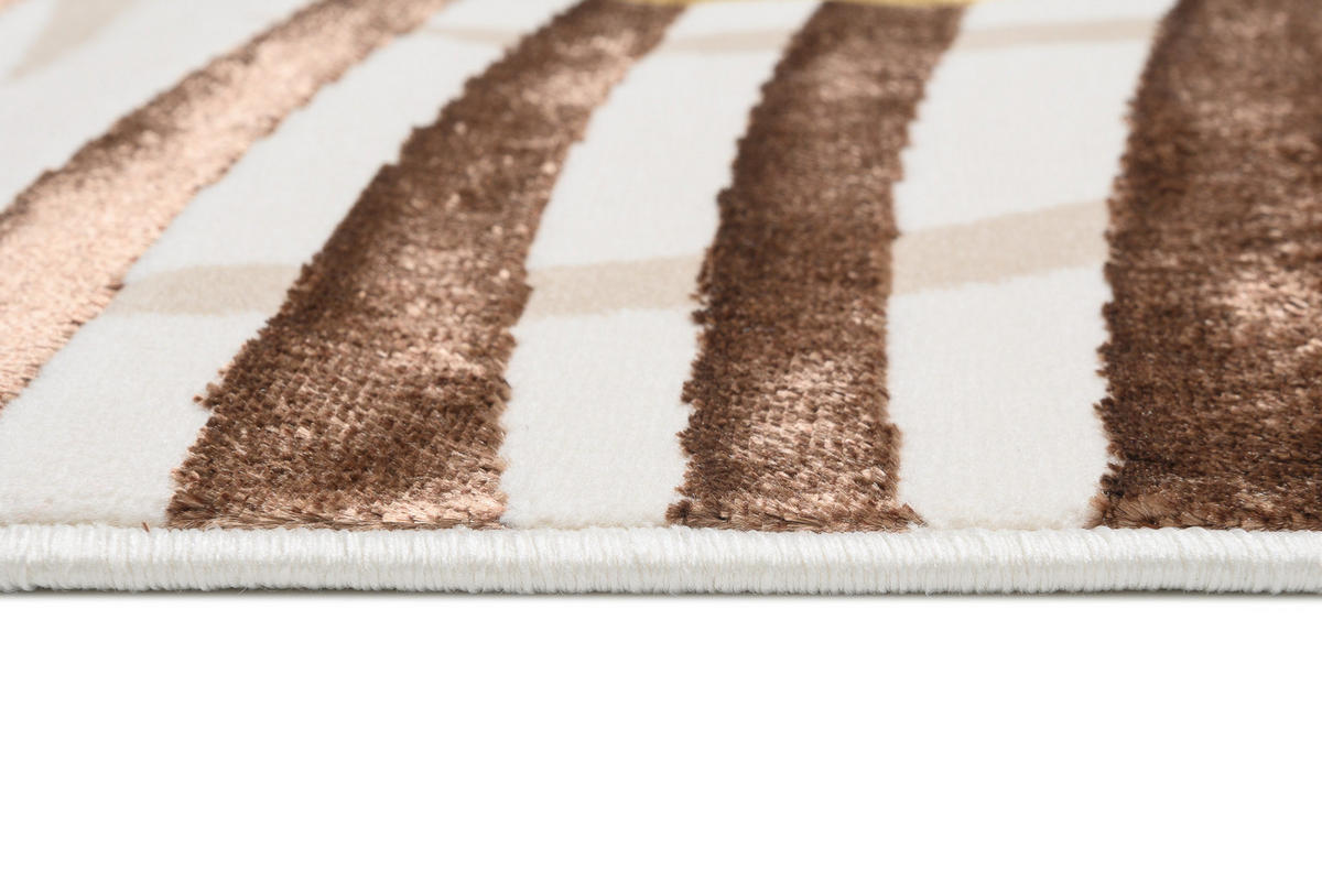 TEPPICH GOLDEN Creme Braun 200/300 cm - Creme/Braun, Kunststoff (200/300cm) - Tapiso