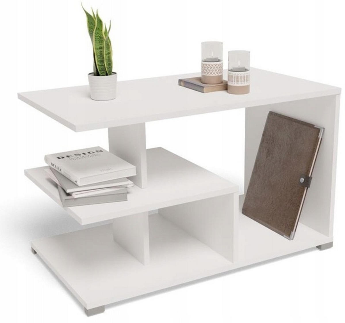 COUCHTISCH TEXAS EX3 Weiß 90/51/55 cm - Weiß, Holzwerkstoff (51/90/55cm) - Matkam Möbel
