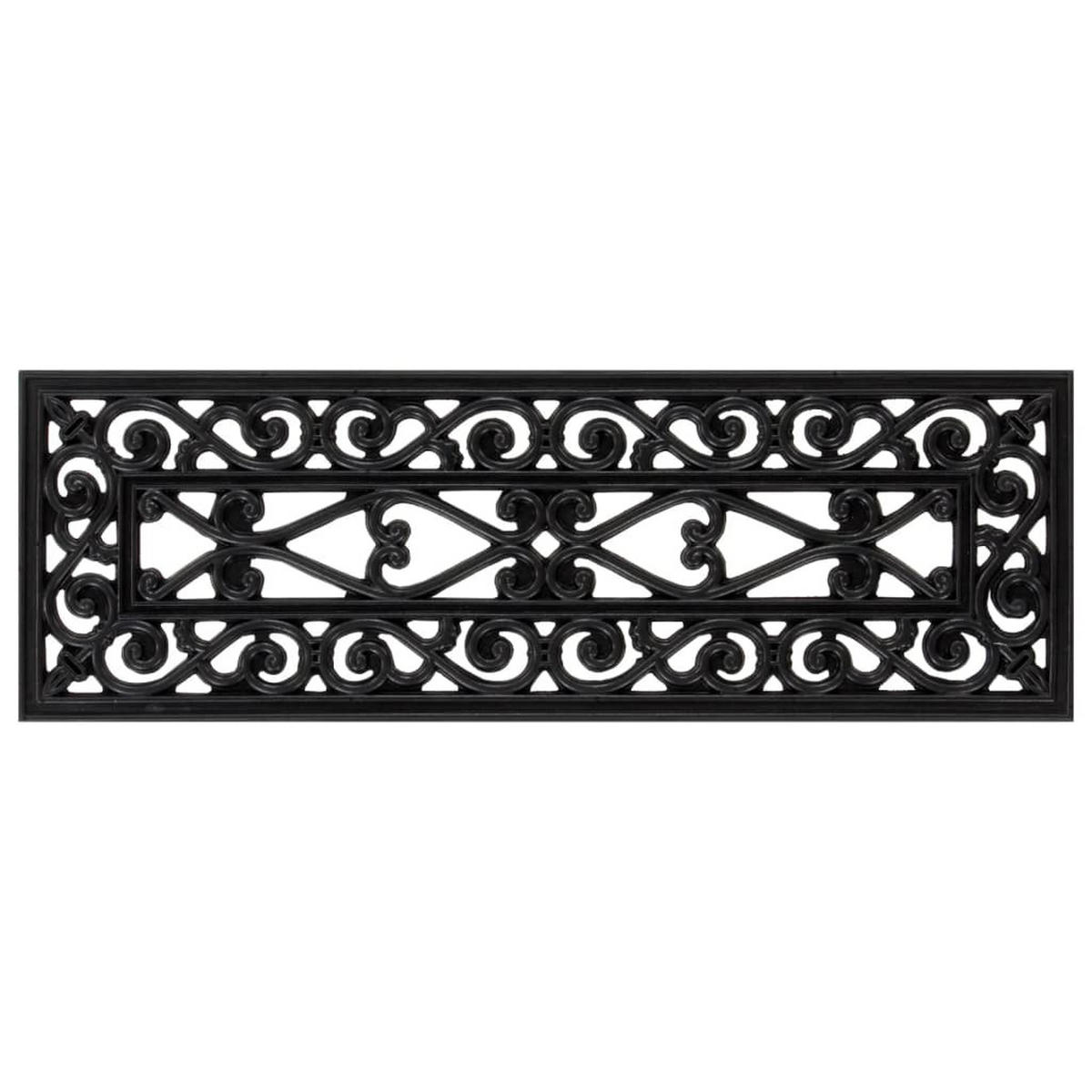 STUFENMATTEN-SET 25/75 cm, aus Gummi, Schwarz, 5er-Set - Schwarz, Kunststoff (75/25/0.4cm) - vidaXL