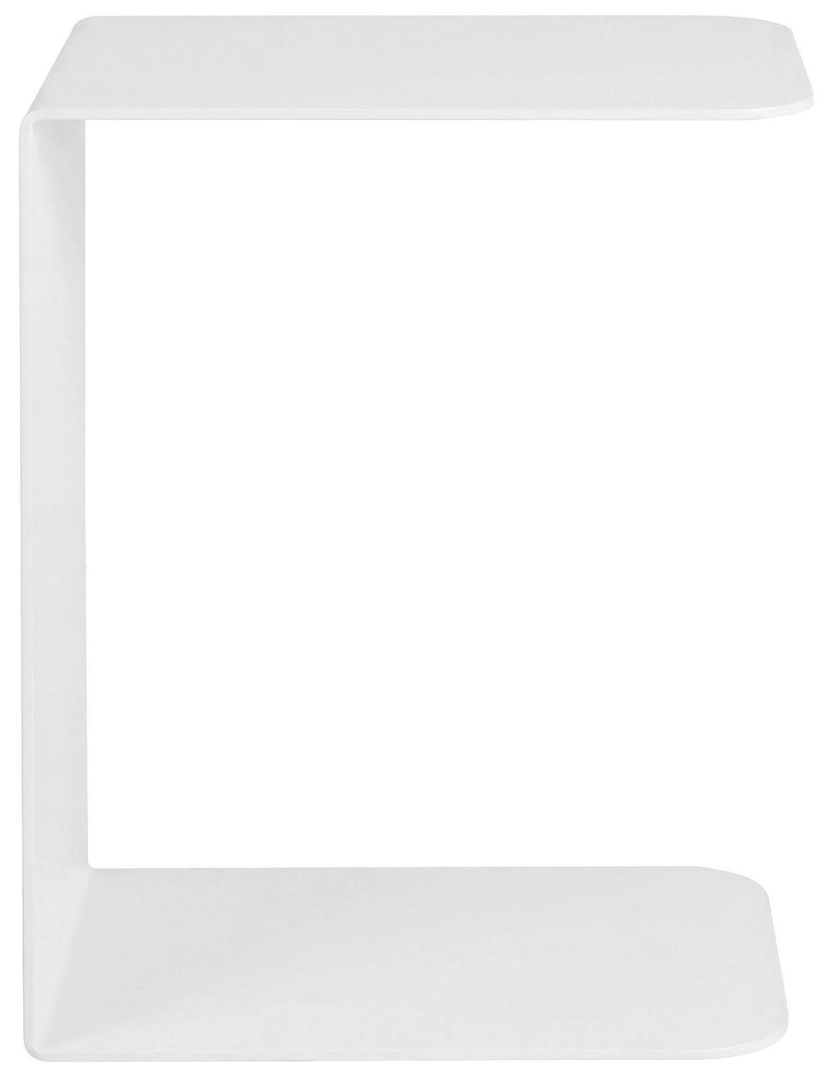 BEISTELLTISCH eckig 28/38/48 cm Metall Weiß - Weiß, Metall (38/28/48cm) - CLP
