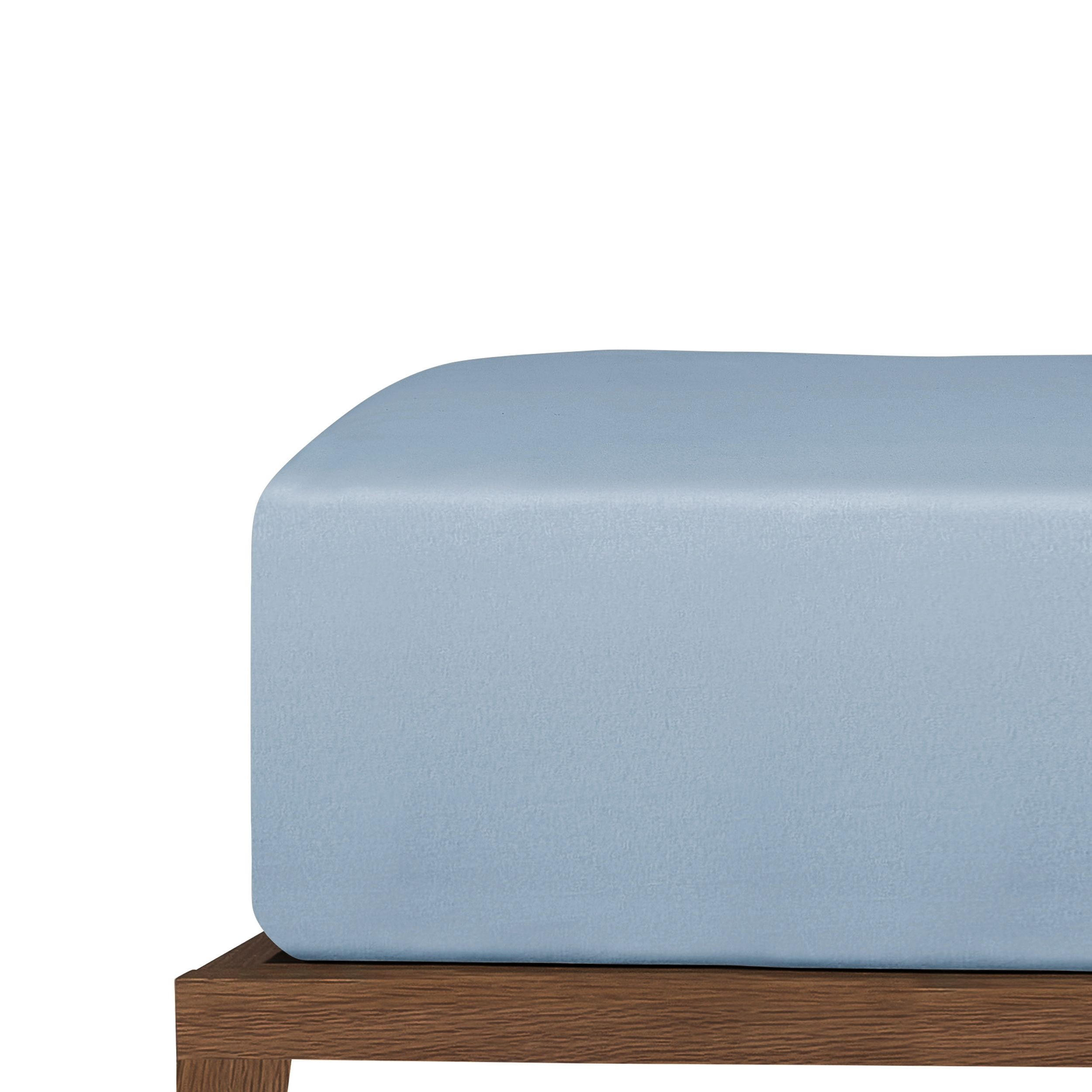 SPANNBETTLAKEN New Jersey - 100% Baumwolle - 100x200 cm - Hellblau - Hellblau, Textil (100/200cm) - Uncover by Schiesser