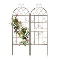 2xRANKGITTER - Braun, Metall (50/150/2cm) - Relaxdays