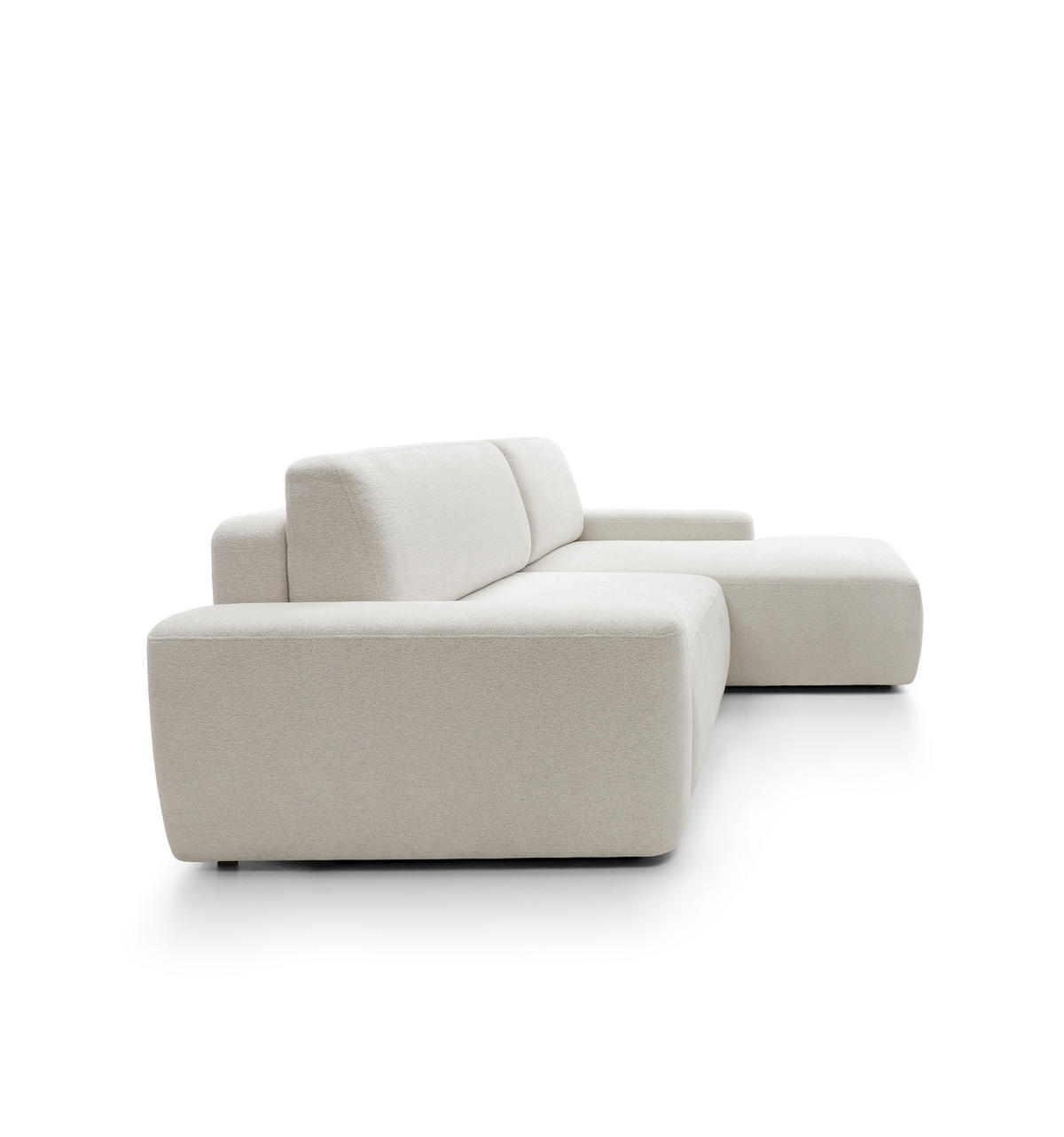 ECKSOFA BOULI 4-Sitzer Polstersofa Raven mit Schlaffunktion 130x210 cm Bettzeugablage 264x162x82 cm rechte, Farbe: Beige​ - Beige, Holz/Textil (264/162cm) - DomoHome