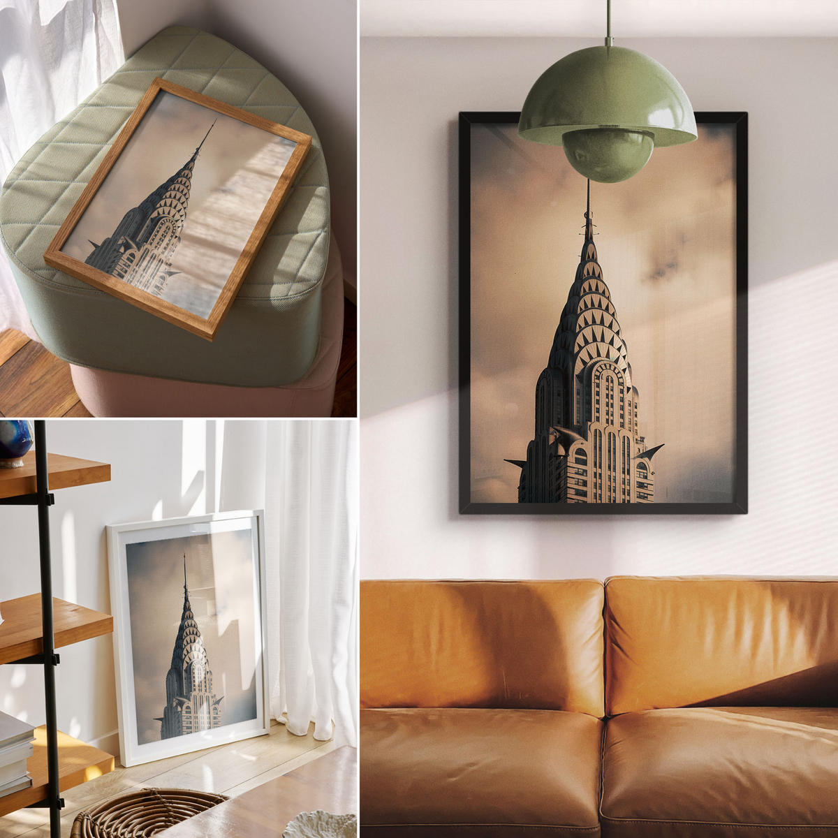POSTER - 59x84 cm - Elowen - Die Architektur des Gebäudes - Grau, Textil (59/84/0.1cm) - TULUP