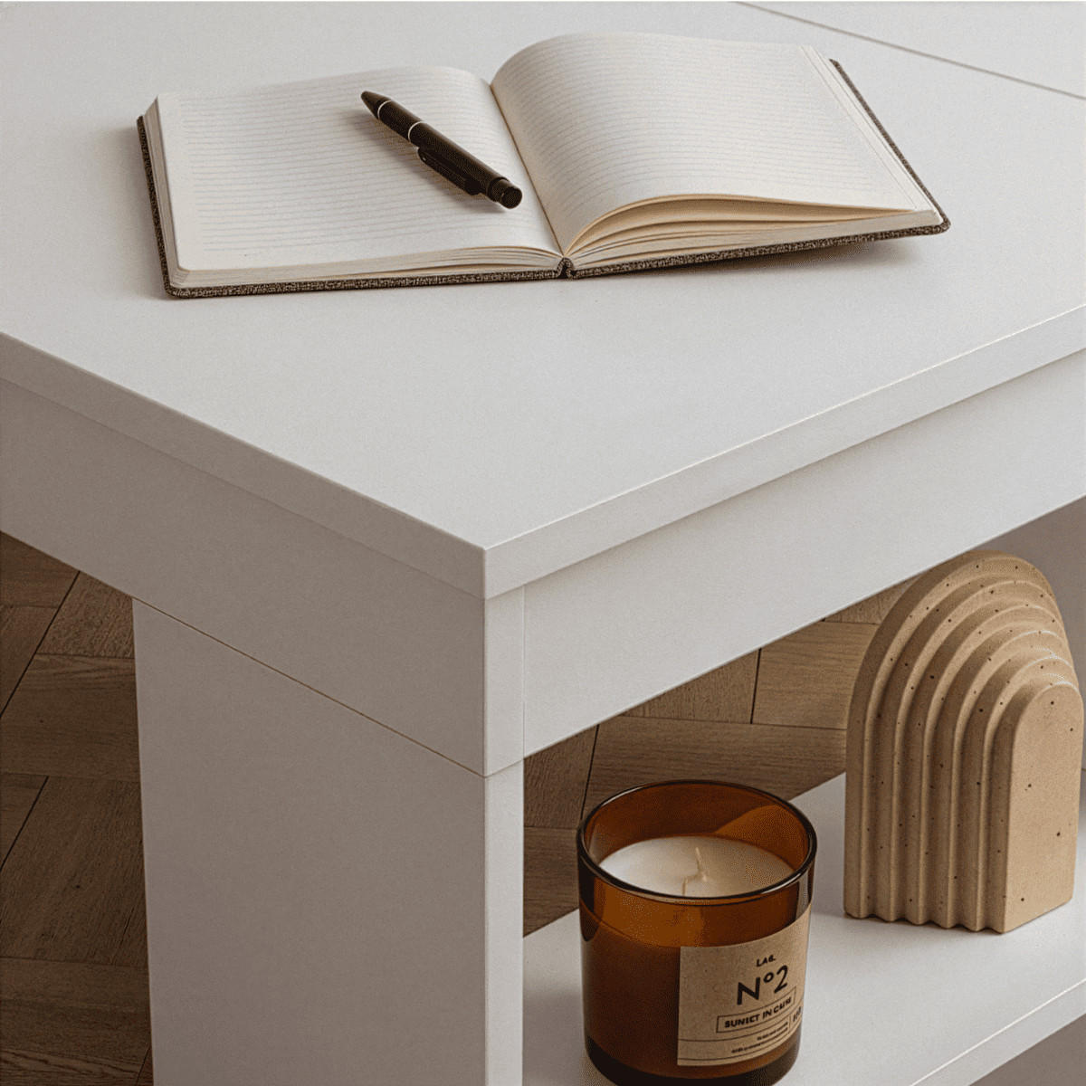 ECKSCHREIBTISCH mit stauraum - organis 130/50/72 cm - Weiß, Holzwerkstoff (130/50/72cm) - Calicosy