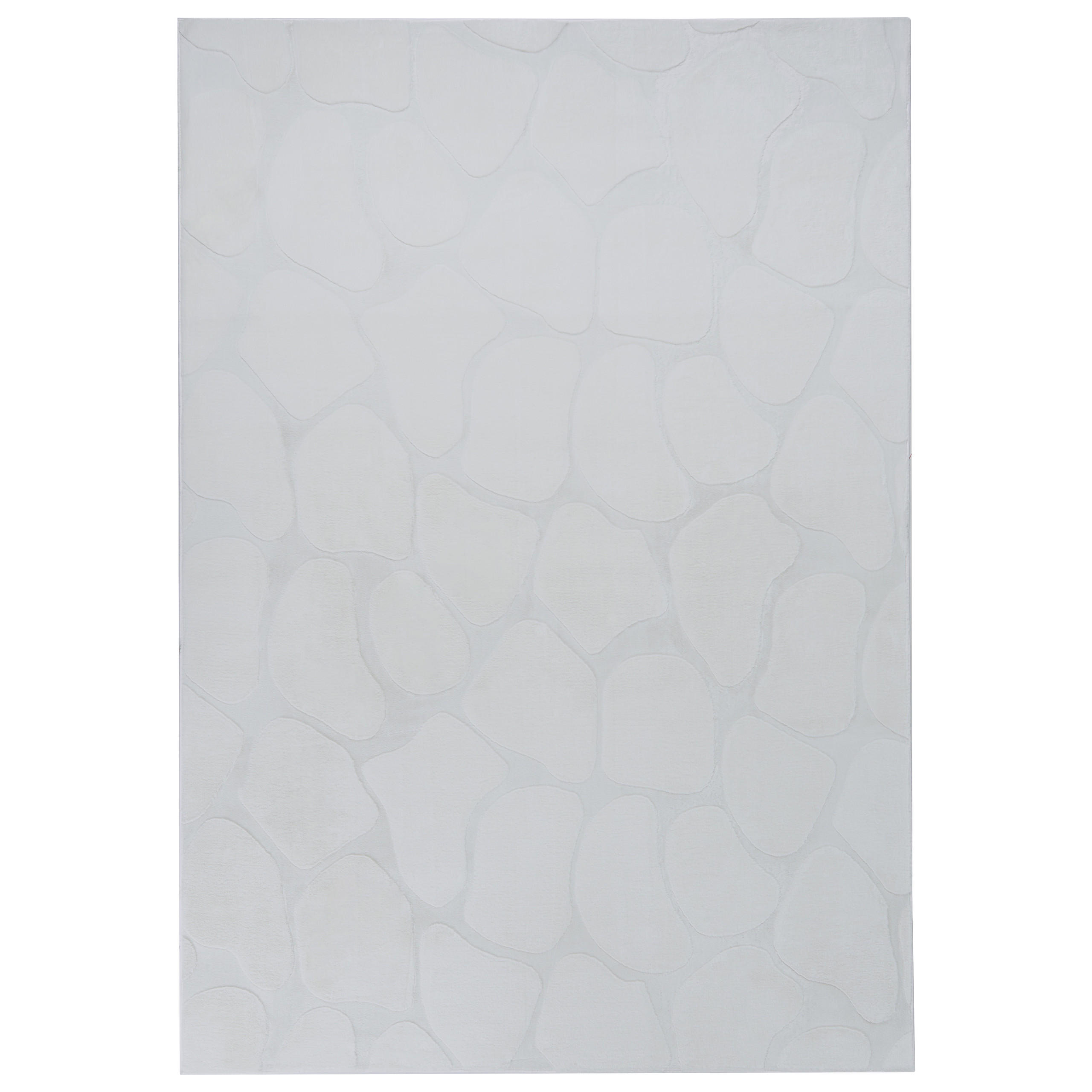 TEPPICH Hellgrau 160/230 cm Kawi - Hellgrau/Grau, Textil (160/230cm) - Beliani