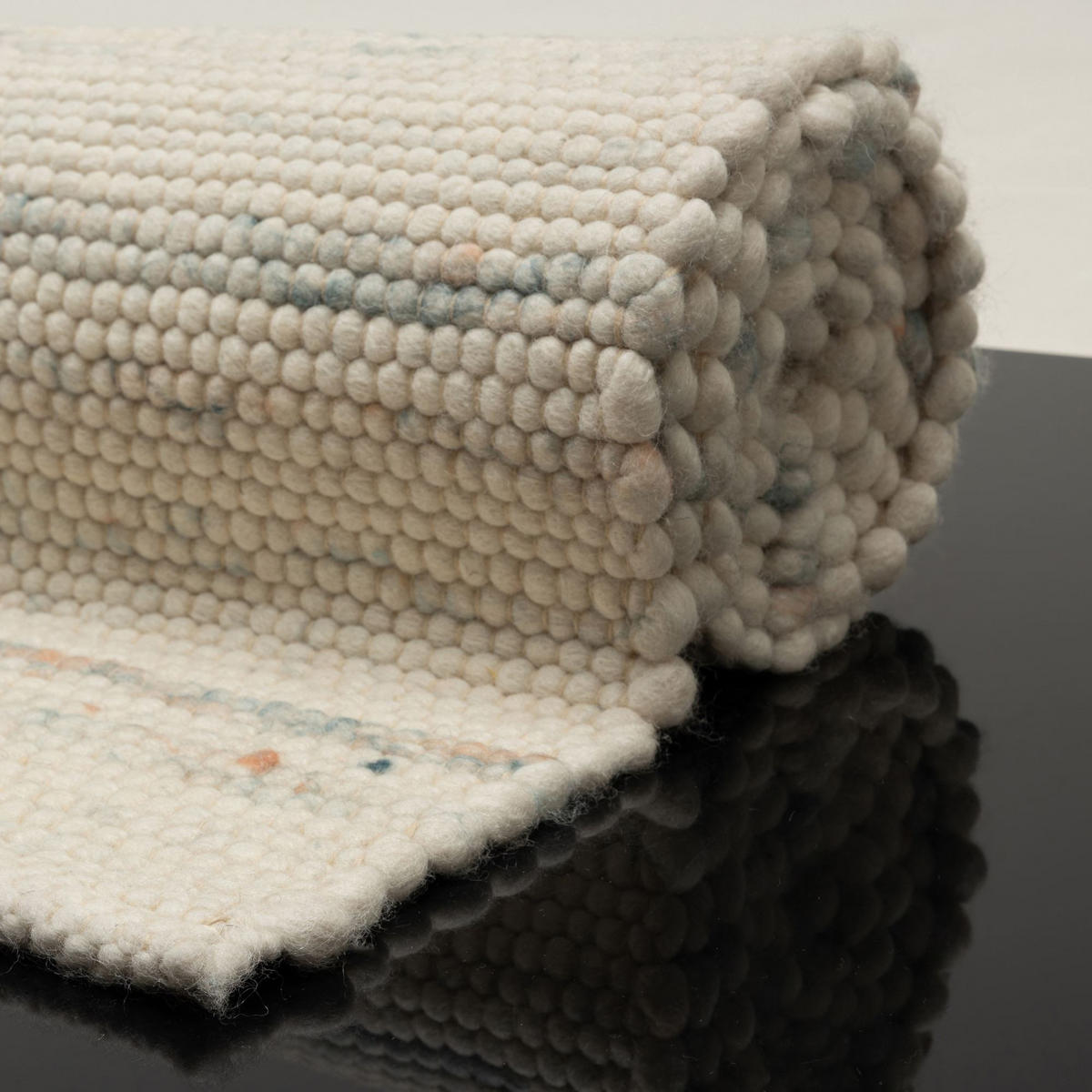 HANDWEBTEPPICH Atlas 40x60 cm - Pastellgrün, Textil (40/60cm) - Rug and Roll