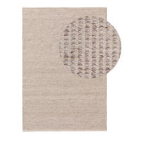 TEPPICH aus recyceltem Material Nyssa Cream/Taupe 120x170 cm - Creme, Textil (120/170cm) - benuta Pure