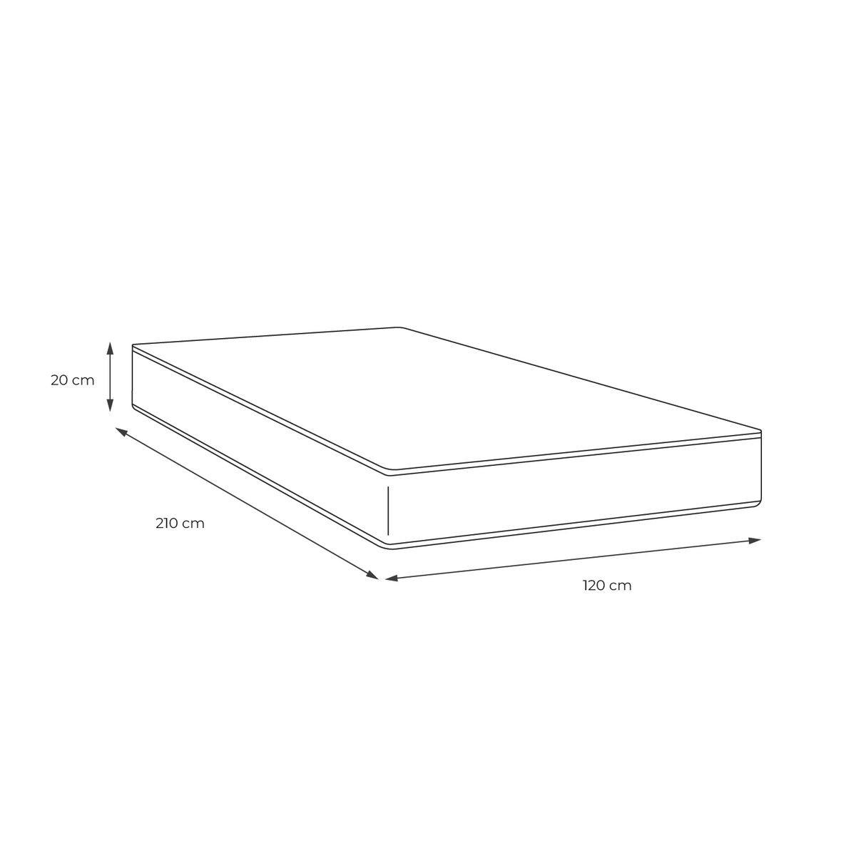 MATRATZE Actiflex soft Taschenfederkern 120 x 210 cm h2 - Weiß, Textil (120/210cm) - ACTISOM
