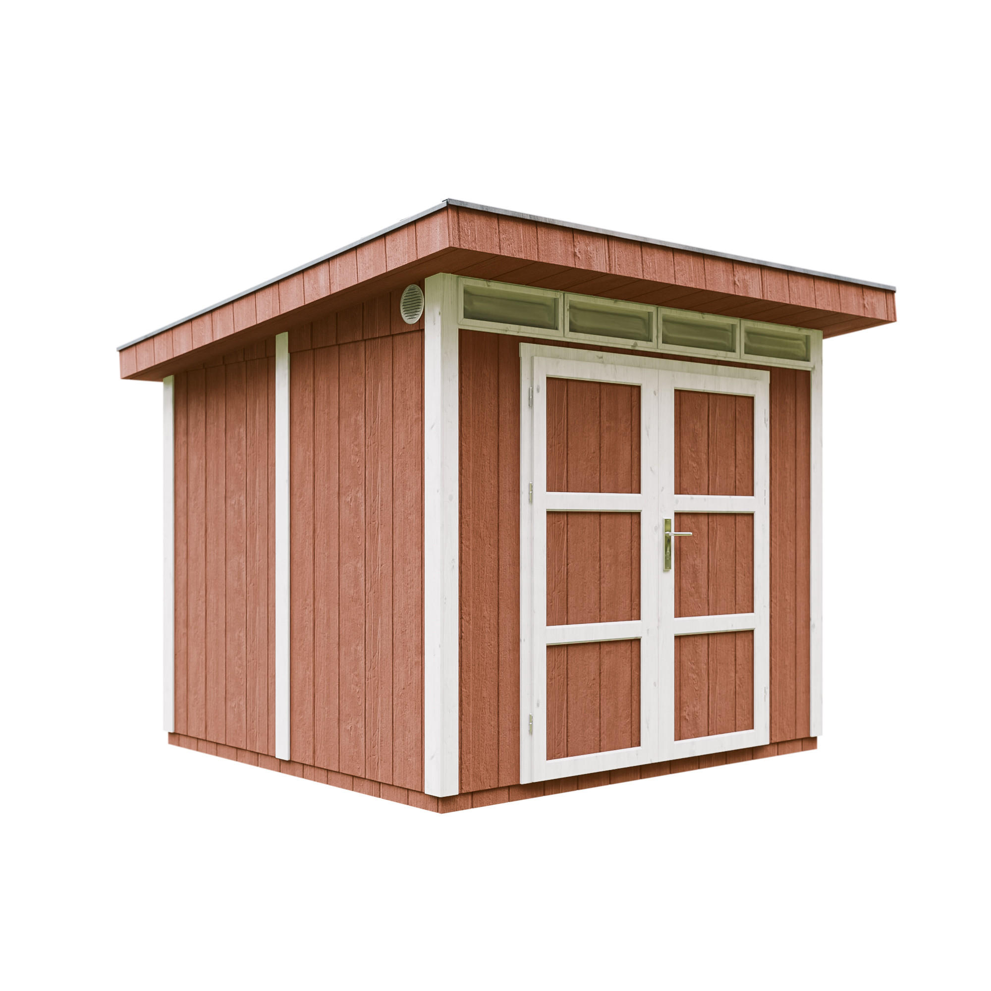 HOLZ-GARTHENHAUS basis LP SmartSide 5,9m² mit B279xL293xH239 cm - M903A - REDWOOD RED - Dunkelrot, Holz (294/237/279cm) - Timbela