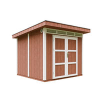 HOLZ-GARTHENHAUS basis LP SmartSide 5,9m² mit B279xL293xH239 cm - M903A - REDWOOD RED - Dunkelrot, Holz (294/237/279cm) - Timbela