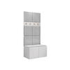 GARDEROBEN-SET Orion IV - Hellgrau/Weiß, Holzwerkstoff/Kunststoff (84/186/46cm) - MIRJAN24
