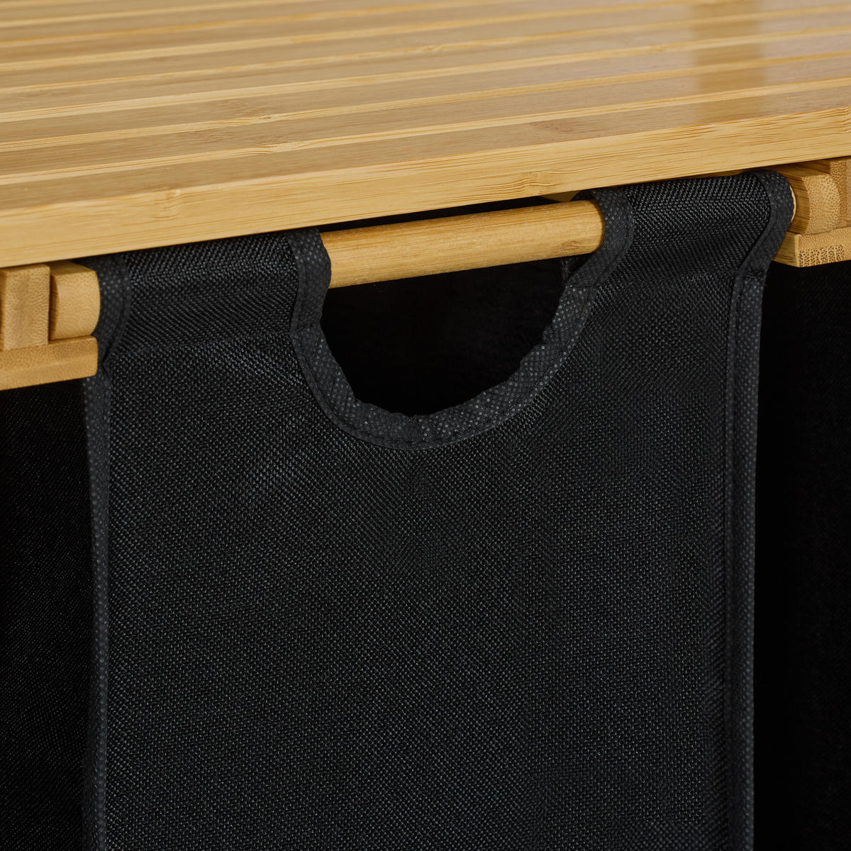 WÄSCHEKORBREGAL - Multicolor, Holz/Textil (80/105/40cm) - Relaxdays