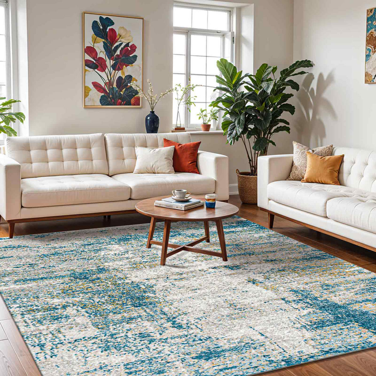 KURZFLORTEPPICH Maylene 200/275 cm Entenblau - Blau, Textil (200/275cm) - LIVABLISS