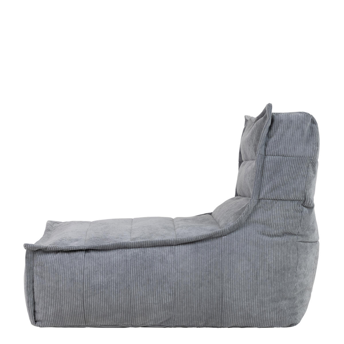 SITZSACK Lounger Dolce, Cord - Anthrazit/Grau, Kunststoff (76/72/90cm) - icon