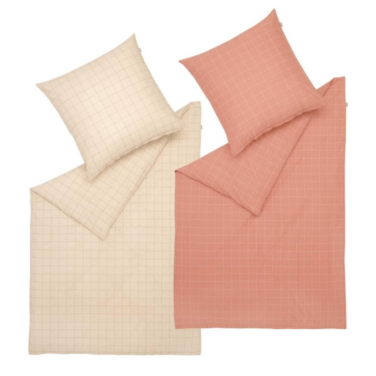 RENFORCÉ BETTWÄSCHE GRID - Petrol, Textil (155/220cm) - Musterring