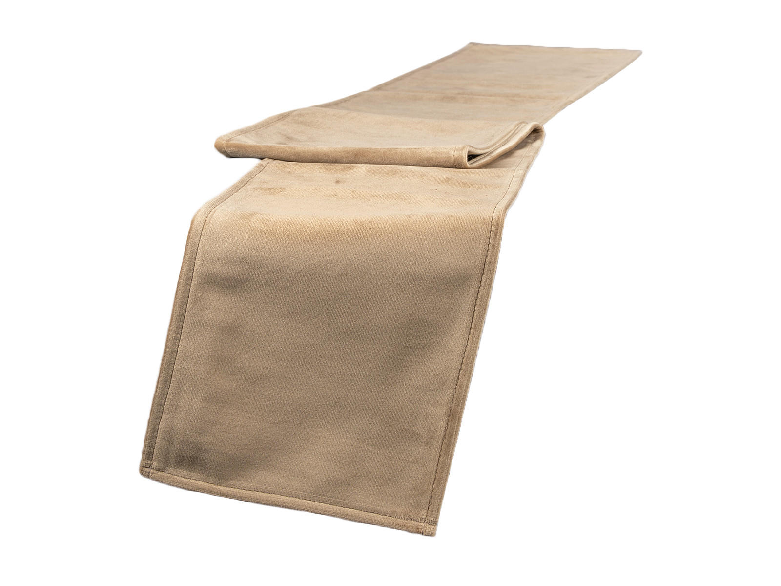 TISCHBAND Samt&Sonders braun-beige 140/18 cm - Beige, Textil (18/140cm) - beties Heimtextil
