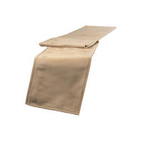 TISCHBAND Samt&Sonders braun-beige 140/18 cm - Beige, Textil (18/140cm) - beties Heimtextil