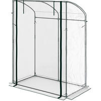 GEWÄCHSHAUS 128/70/170 cm in Transparent mit Rolltür und Stahlrahmen - Transparent, Kunststoff (70/170/128cm) - Flora Grace