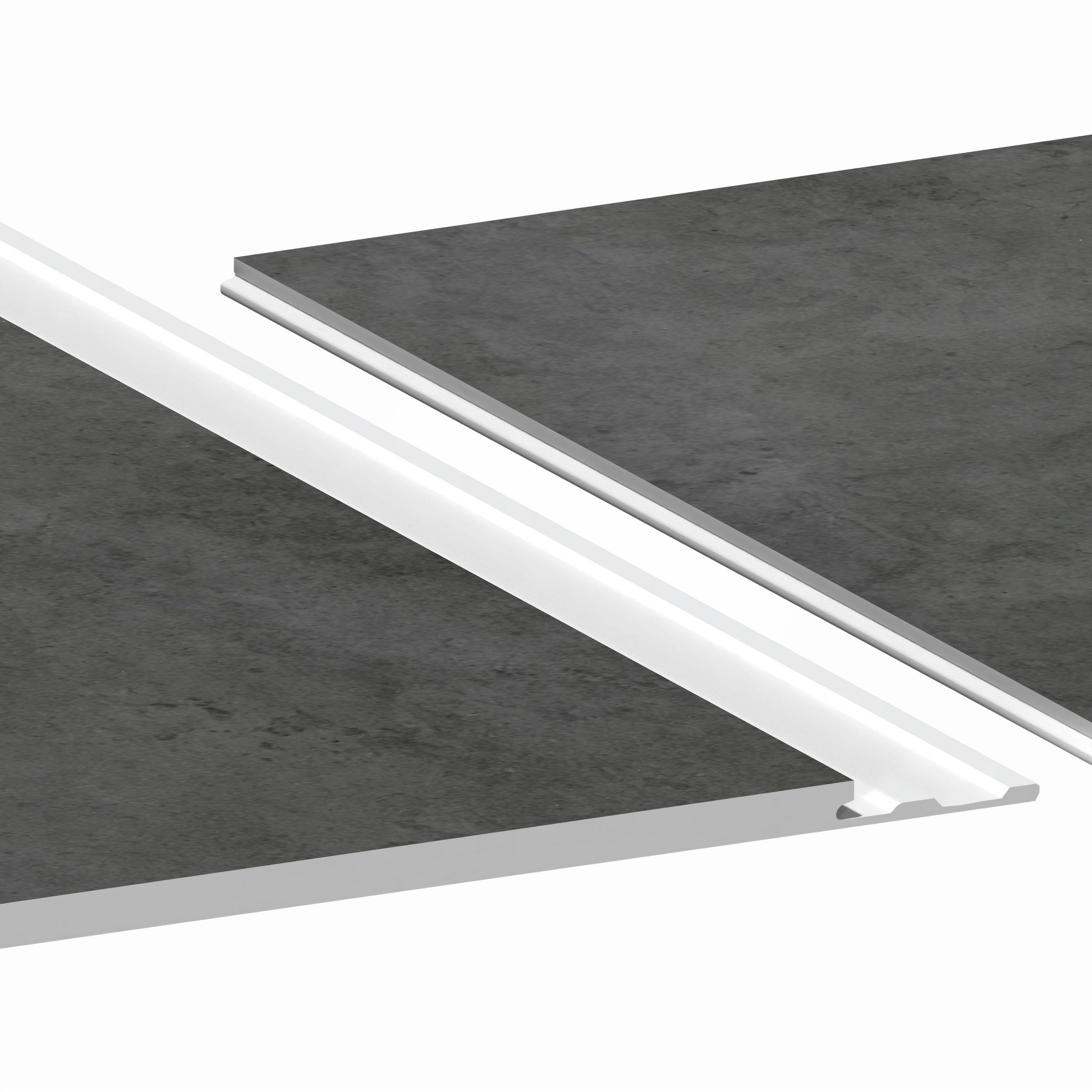 AQUA-STEP- ALL IN ONE - Wasserdichte Wandpaneele und Bodenpaneele für Badezimmer - Edinburgh - 6 Paneele (2,34m²) - Dunkelgrau, Kunststoff (122/32/0.45cm) - Aqua-Step® 