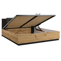 BOXSPRING POSTEL 180/200 Alec Dřevo a černá - černá, kompozitní dřevo (180/200cm) - Petits-meubles