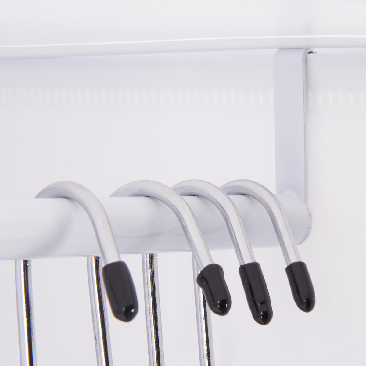 KLEIDERSCHRANK Stecksystem - Weiß, Kunststoff/Metall (145/198/36.5cm) - Relaxdays