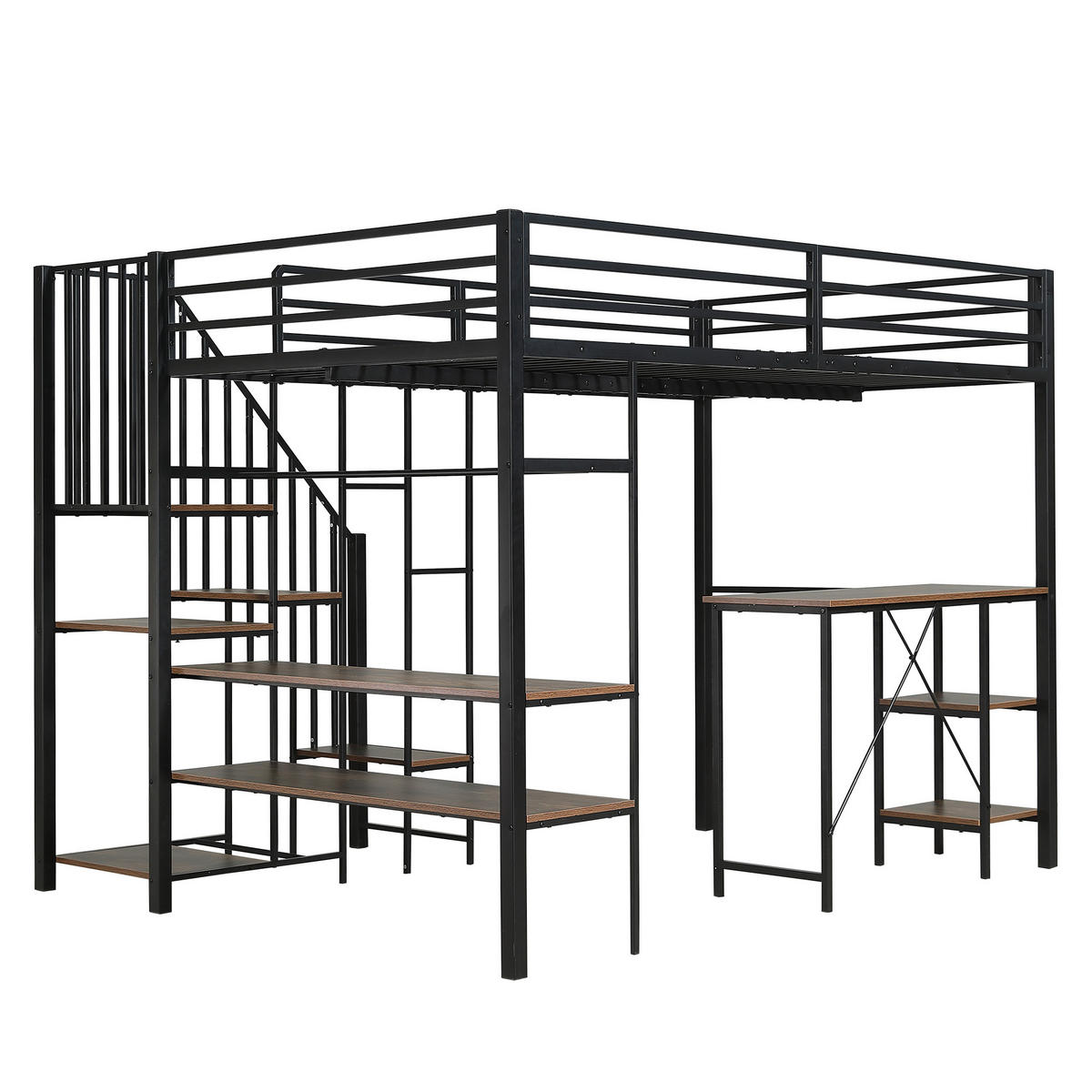 HOCHBETT 120/200 cm Schwarz, Vintage-Holz - Schwarz, Holzwerkstoff/Metall - Raumix