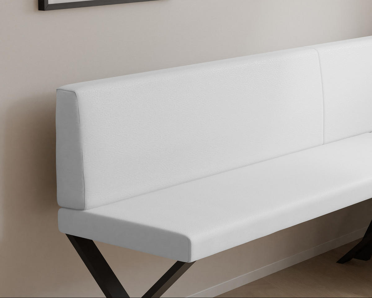 ECKBANK rechts VERO X Kunstleder glatt, 142/196 cm Weiß - Weiß, Kunststoff/Textil (142/196cm) - Idohome