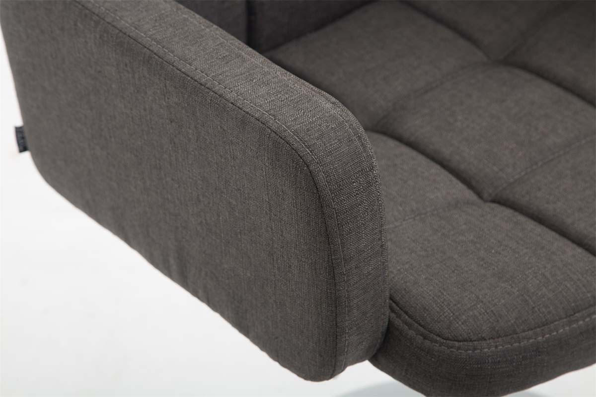 LOUNGESESSEL Riyadh Stoff Dunkelgrau Barhocker Sessel Lounger - Dunkelgrau, Textil (58/80/48cm) - DELUKE