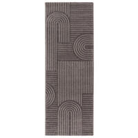 BOHO-TEPPICH Grau 80x220 cm - Grau, Textil (80/220cm) - Tesso Living