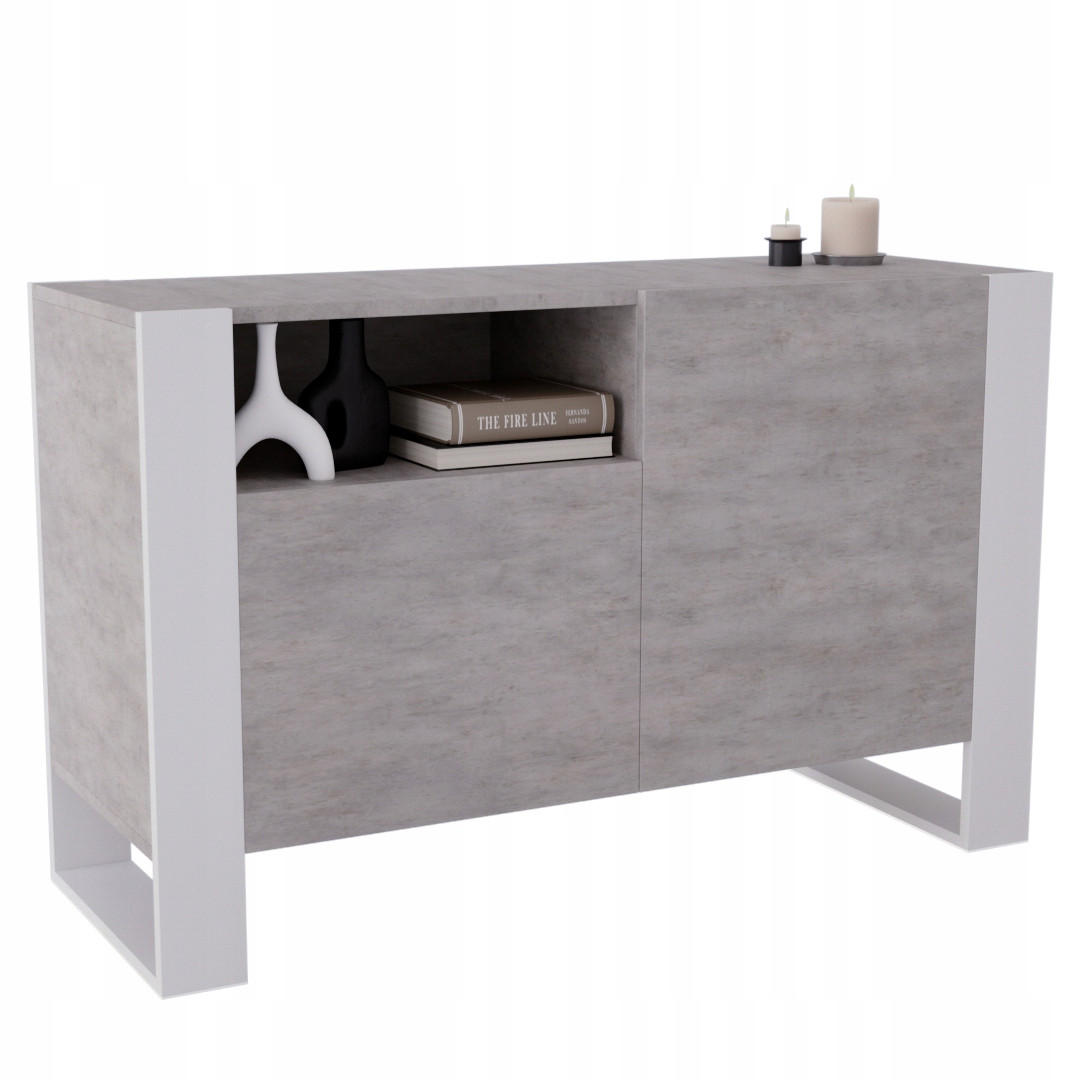 KOMMODE Karo 120/75/43.6 - Weiß/Grau, Holzwerkstoff (120/75/43.6cm) - RAUMHIRSCH FURNITURE