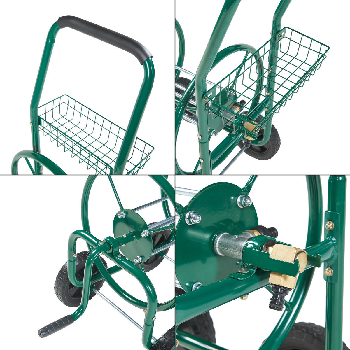 SCHLAUCHWAGEN Pescaza - Grün, Kunststoff/Metall (86/95/44cm) - pro.tec