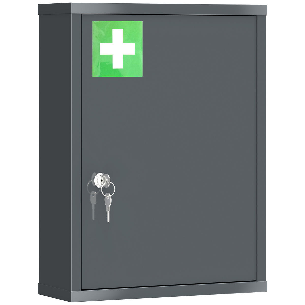 MEDIZINSCHRANK Kohlegrau 40/15/53,5 cm - Schieferfarben, Metall (40/53.5/15cm) - PANGIVO