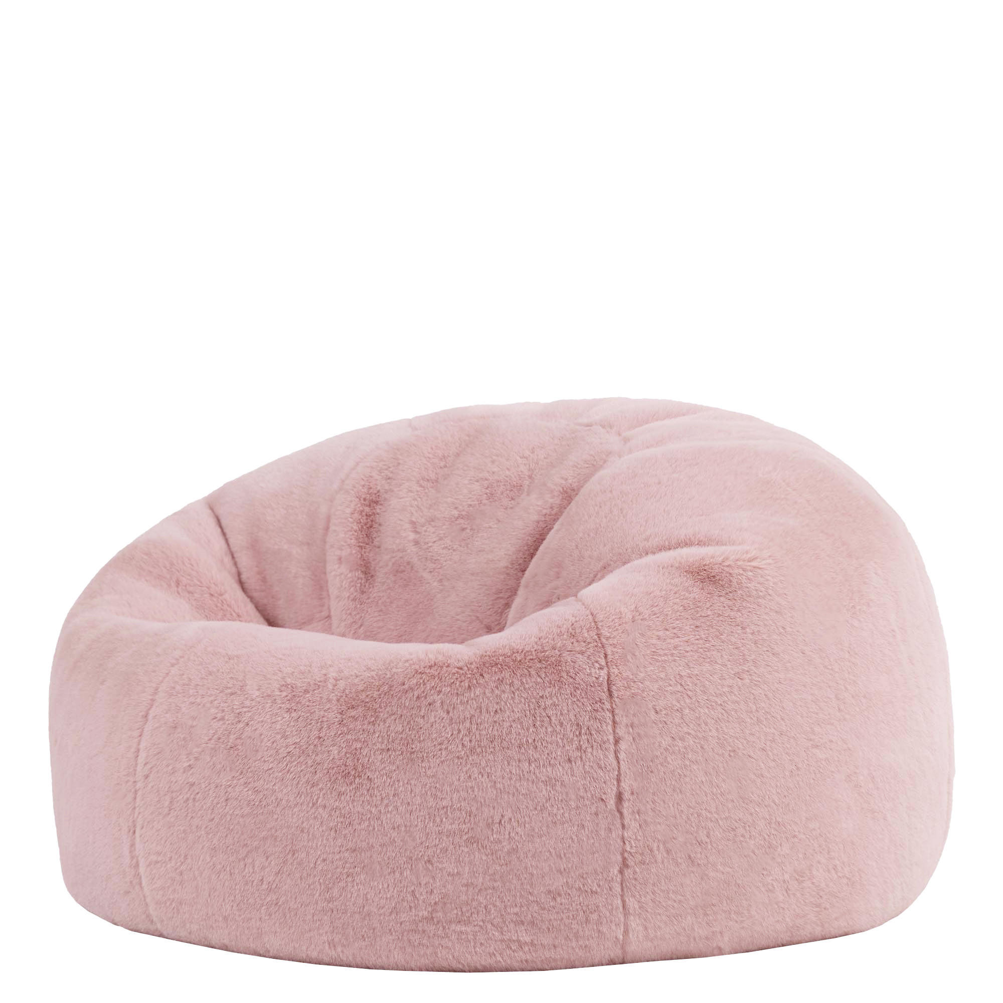 SITZSACK Kingston Kaninchenkunstfell - Pink, Textil (85/50/85cm) - icon