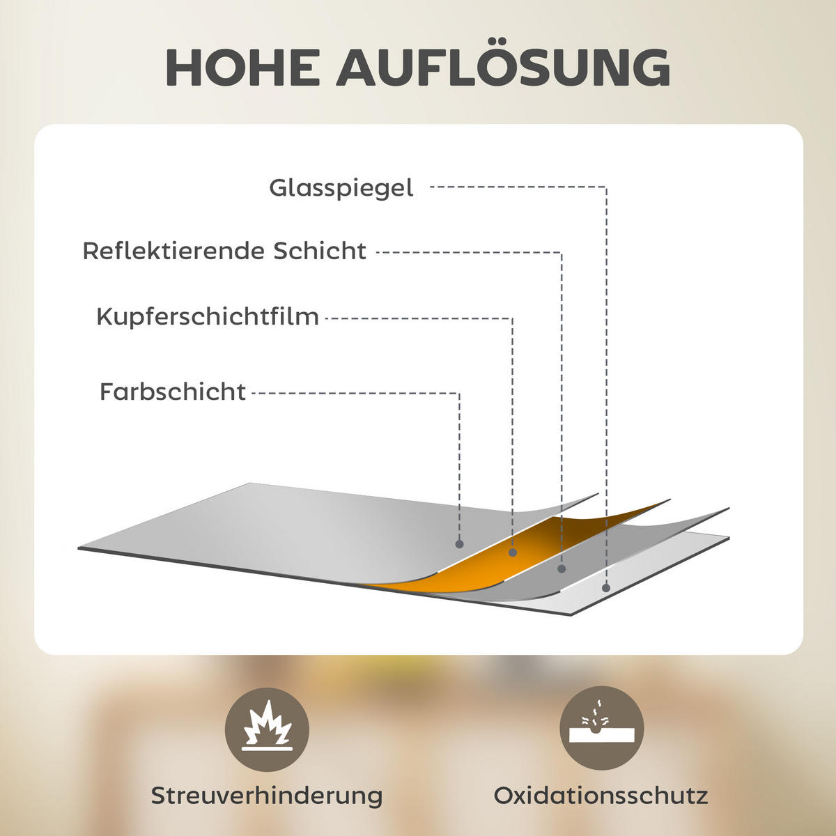 WANDSPIEGEL MDF Glas Schwarz - Schwarz, Holzwerkstoff (2/90/70cm) - HOMCOM