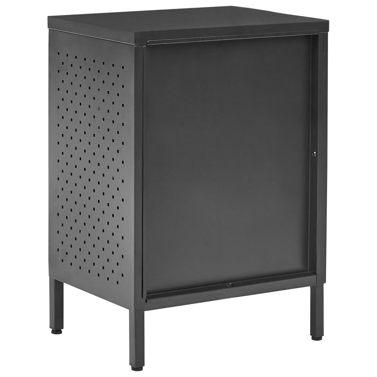 BÜROSCHRANK Metall Schwarz Mataur - Schwarz, Metall (40/57/30cm) - Beliani