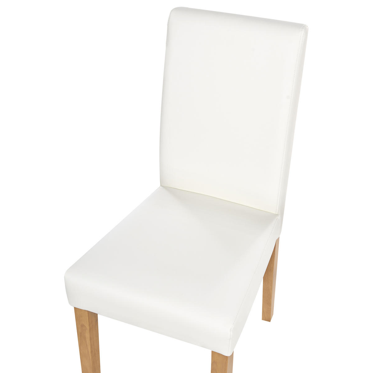 ÉTKEZŐSZÉK 2 darabos Szett Műbőr Fehér Broadway - fehér, textil/fa (43/95/61cm) - Beliani