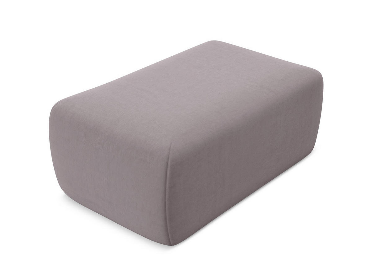 POUF Samt Stoff Violett - Lila/Flieder, Kunststoff/Textil (102/40/62cm) - Makamii